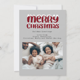 Tarjeta personalizada de fotografía para Navidades