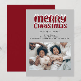 Tarjeta personalizada de fotografía para Navidades