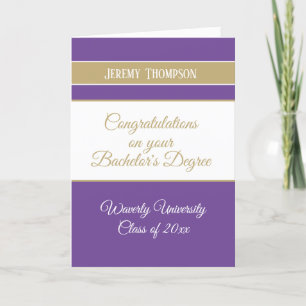 Tarjeta personalizada de graduación de licenciatur
