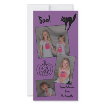 Tarjeta personalizada de Halloween (gato,