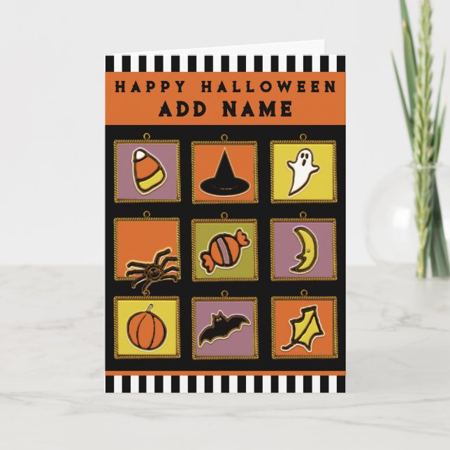 Tarjeta personalizada de Halloween para niños (Anverso)