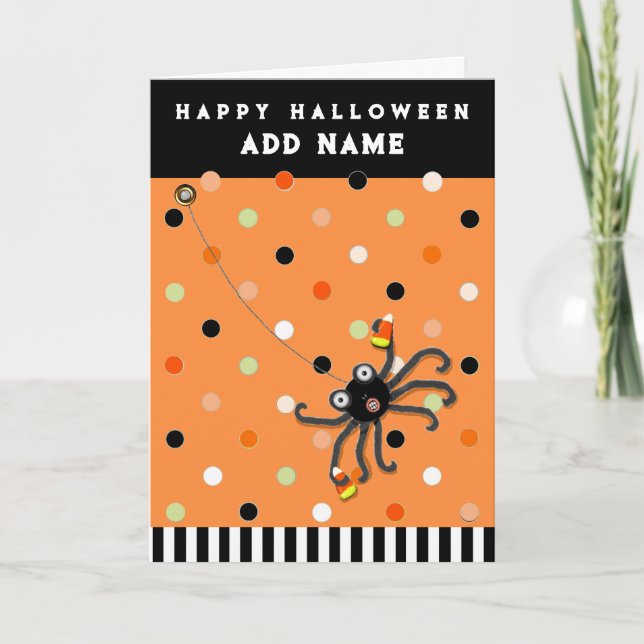 Tarjeta personalizada de Halloween para niños (Anverso)