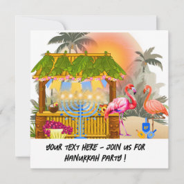 Tarjeta personalizada de Hanuká - Tema de playa Ti