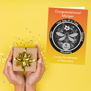 Tarjeta Personalizada de Hito de Sobriedad