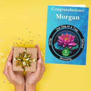 Tarjeta Personalizada de Hito de Sobriedad