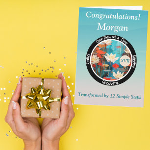 Tarjeta Personalizada de Hito de Sobriedad