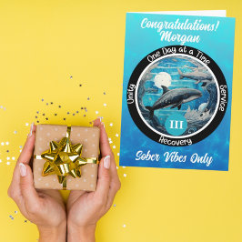 Tarjeta Personalizada de Hito de Sobriedad - Balle