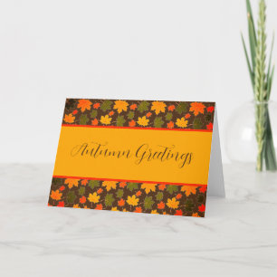 Tarjeta personalizada de hojas de arce