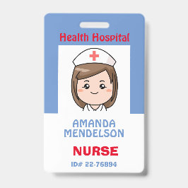 Tarjeta personalizada de identificación de enferme