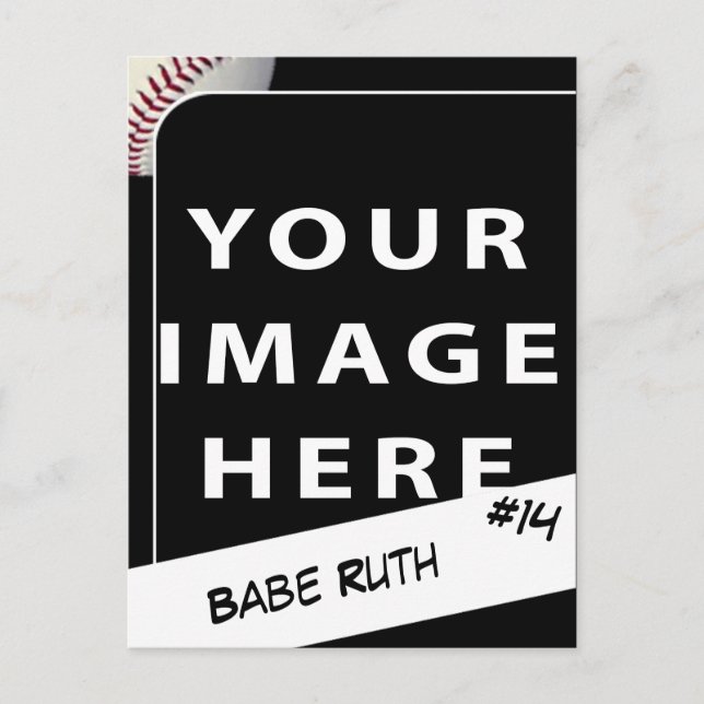 Tarjeta personalizada de la foto del béisbol (Anverso)