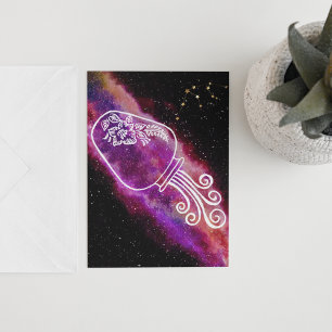 Tarjeta Personalizada de la Galaxia Acuario Signo