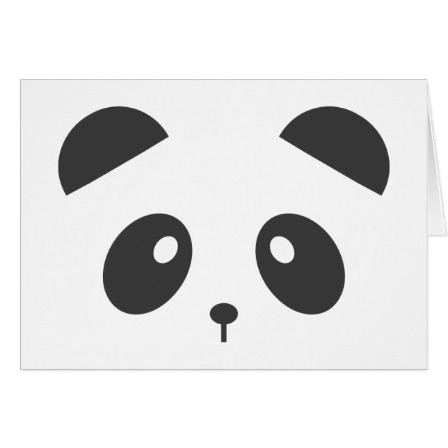 Tarjeta personalizada de la panda (Anverso (Horizontal))