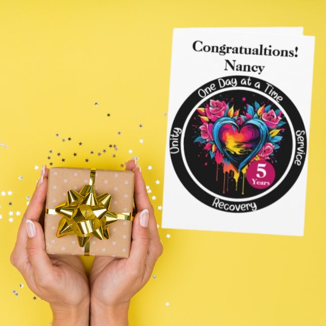 Tarjeta Personalizada de Logro de Sobriedad (Subido por el creador)