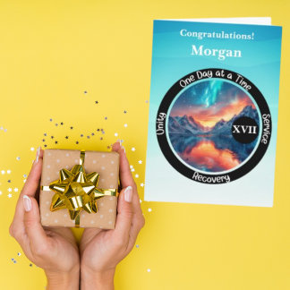Tarjeta Personalizada de Logro de Sobriedad