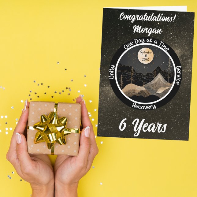 Tarjeta Personalizada de Logro de Sobriedad Celest (Subido por el creador)