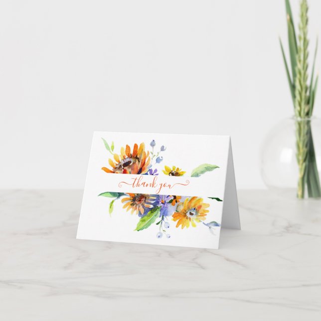 Tarjeta personalizada de margaritas acuarela (Anverso)