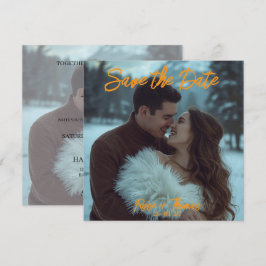 Tarjeta personalizada de matrimonio simple y moder