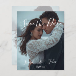 Tarjeta personalizada de matrimonio simple y moder