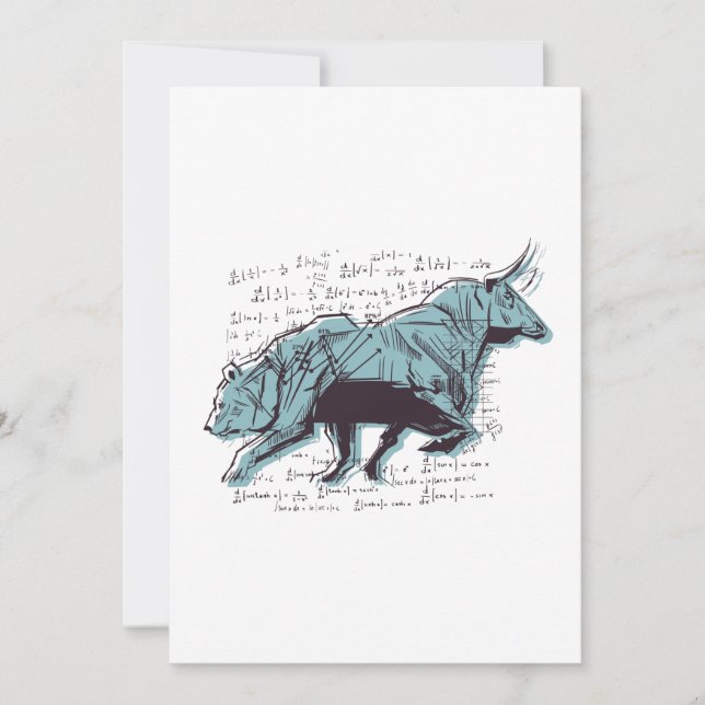 Tarjeta personalizada de mercado alcista y bajista (Anverso)