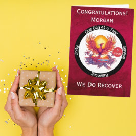 Tarjeta Personalizada de Milestone de Sobriedad Fé