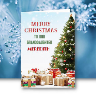 Tarjeta personalizada de Navidad para nieta