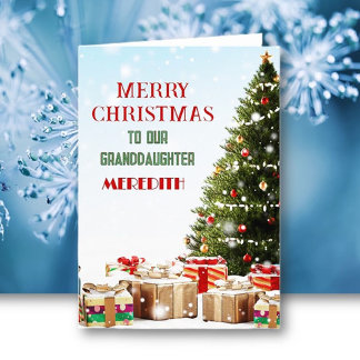 Tarjeta personalizada de Navidad para nieta
