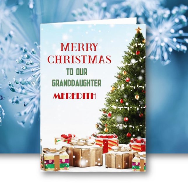 Tarjeta personalizada de Navidad para nieta (Subido por el creador)