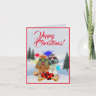 Tarjeta personalizada de Navidades de perro de can