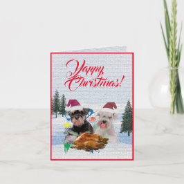Tarjeta personalizada de Navidades de perro de Sch