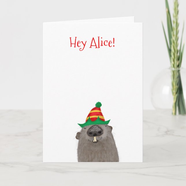 Tarjeta personalizada de Navidades de subterráneos (Anverso)