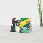 Tarjeta personalizada de Navidades Santa del Carib<br><div class="desc">Puede personalizar el texto. ¡Busca más en nuestra tienda,  incluyendo regalos,  para Navidades!</div>