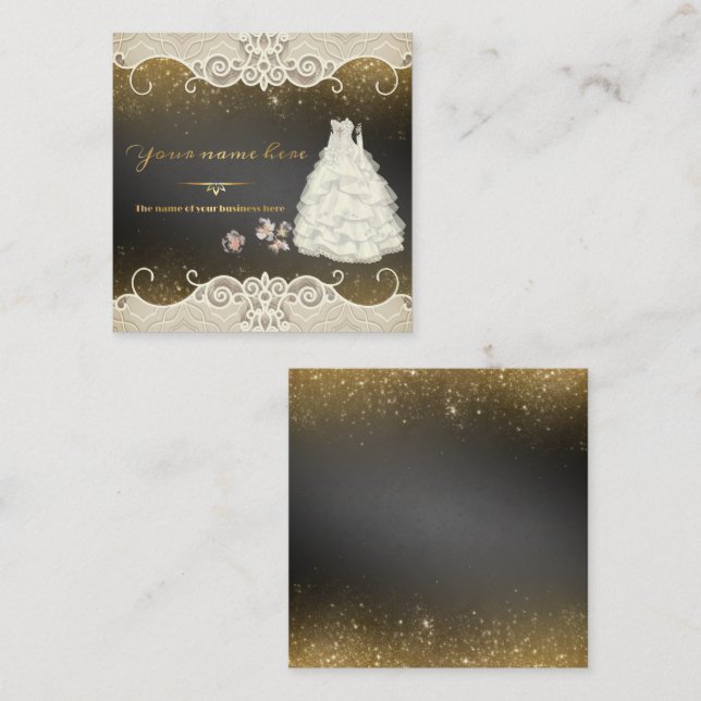 tarjeta personalizada de negocios de boda (Anverso / Reverso)