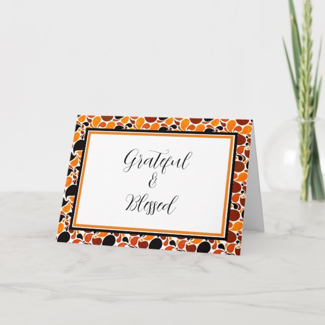 Tarjeta personalizada de otoño paisley (Anverso)