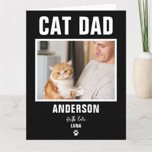 Tarjeta personalizada de Papá Gato con foto