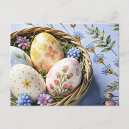 Tarjeta personalizada de Pascua con huevos pintado