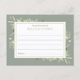 Tarjeta Personalizada de Recuerdo de Funeral con V