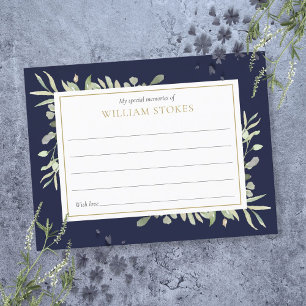 Tarjeta personalizada de recuerdo de funeral de ve