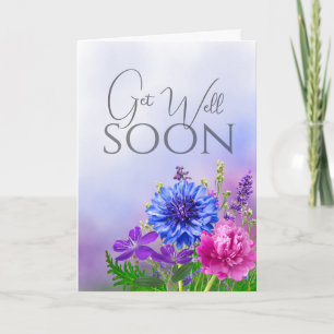 Tarjeta personalizada de recuperación pronta flora