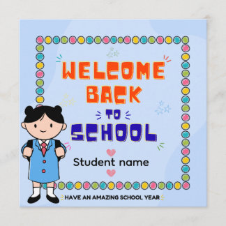Tarjeta Personalizada de Regreso a la Escuela | Pr