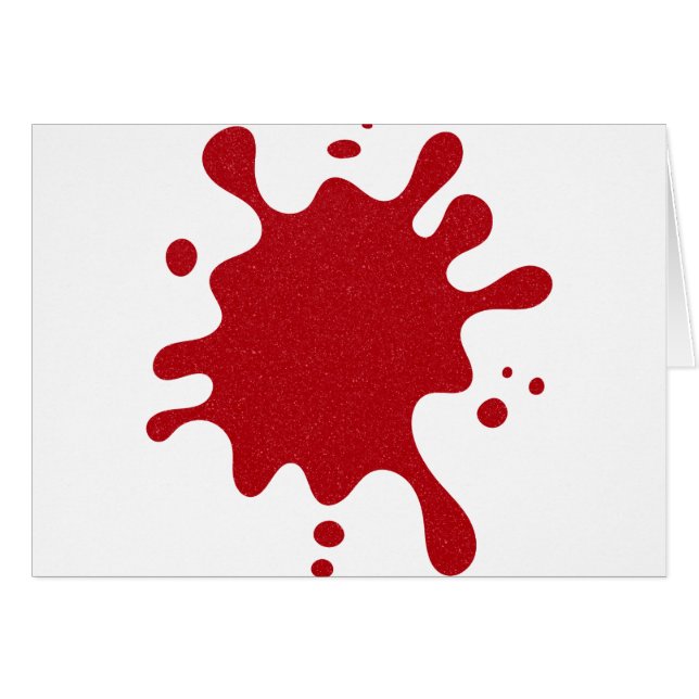 Tarjeta personalizada de salpicadura de tomate roj (Anverso (Horizontal))