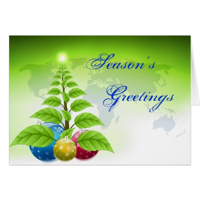 Tarjeta personalizada de saludos de temporada baja (Anverso (Horizontal))