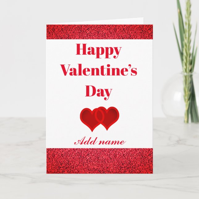 Tarjeta personalizada de San Valentín con estilo e (Anverso)