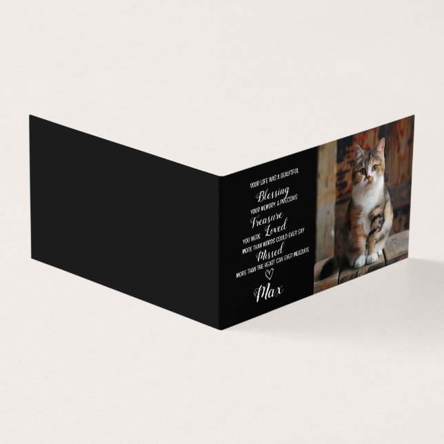 Tarjeta personalizada de simpatía para mascotas co (Exterior)