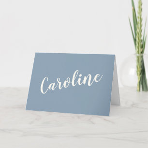 Tarjeta Personalizada de Tipografía Azul Polvorien