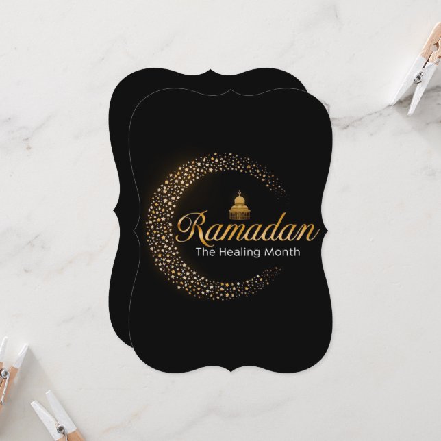 Tarjeta personalizada de vacaciones de Ramadan Kar (Anverso/Reverso In Situ)