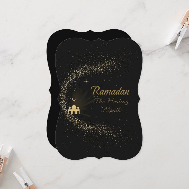 Tarjeta personalizada de vacaciones de Ramadan Kar (Anverso/Reverso In Situ)