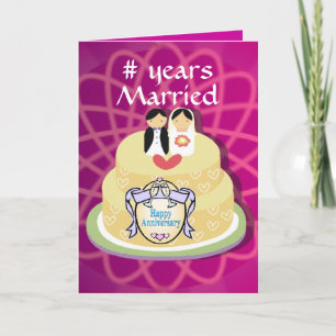 Tarjeta personalizada del aniversario