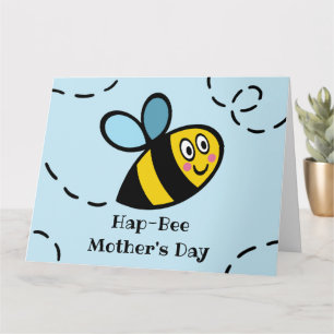 Tarjeta personalizada del Día de la Madre Abeja Tr