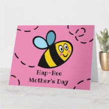 Tarjeta personalizada del Día de la Madre Abeja Tr