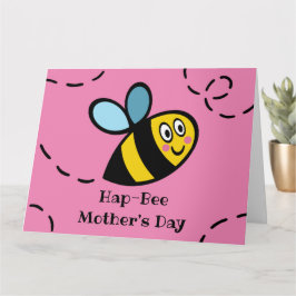 Tarjeta personalizada del Día de la Madre Abeja Tr